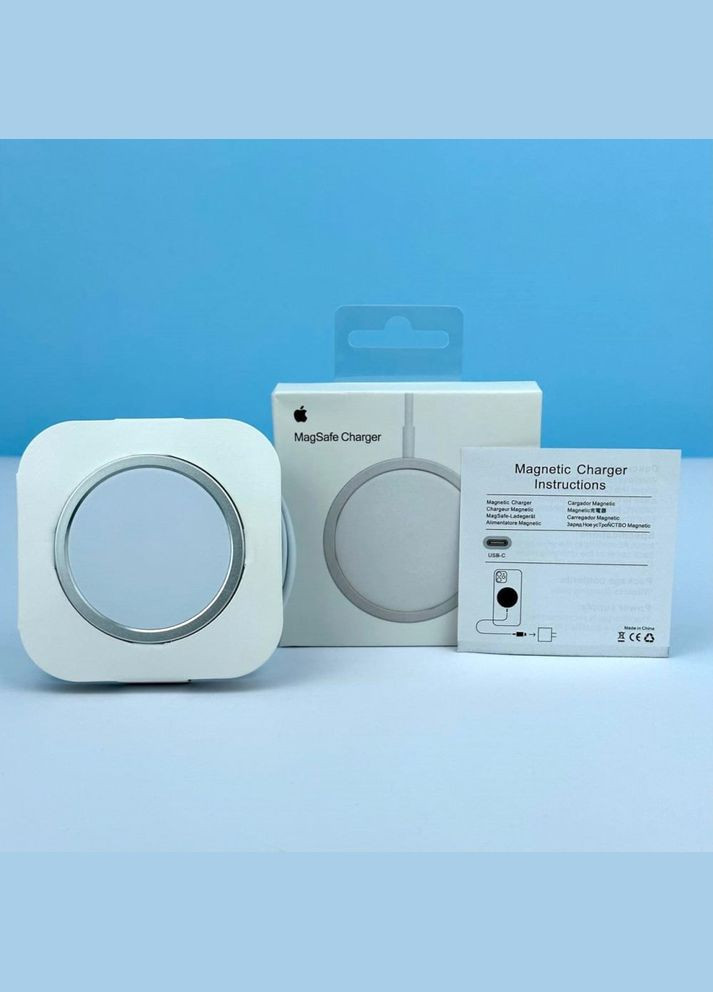 Бездротовий зарядний пристрій для iPhone MagSafe Charger 15W Type-C White No Brand (346483773)