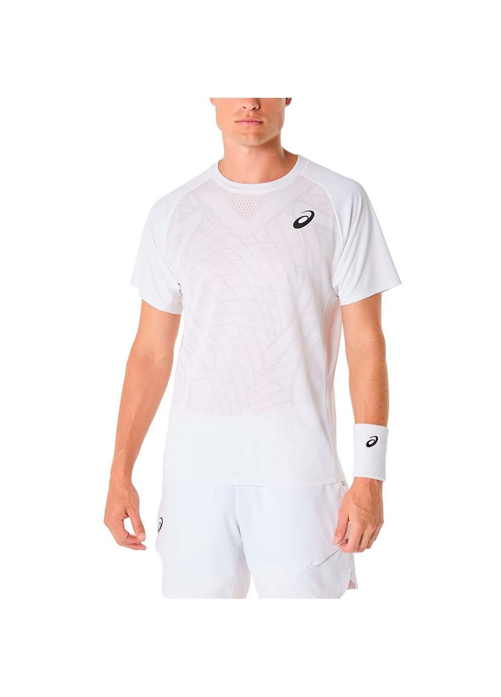 Белая мужская футболка match actibreeze ss top белый Asics