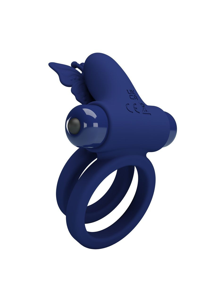 Эрекционное виброкольцо Pretty Love Powerful Vibro Butterfly для пениса с клиторальным стимулятором LyBaile (363041401)