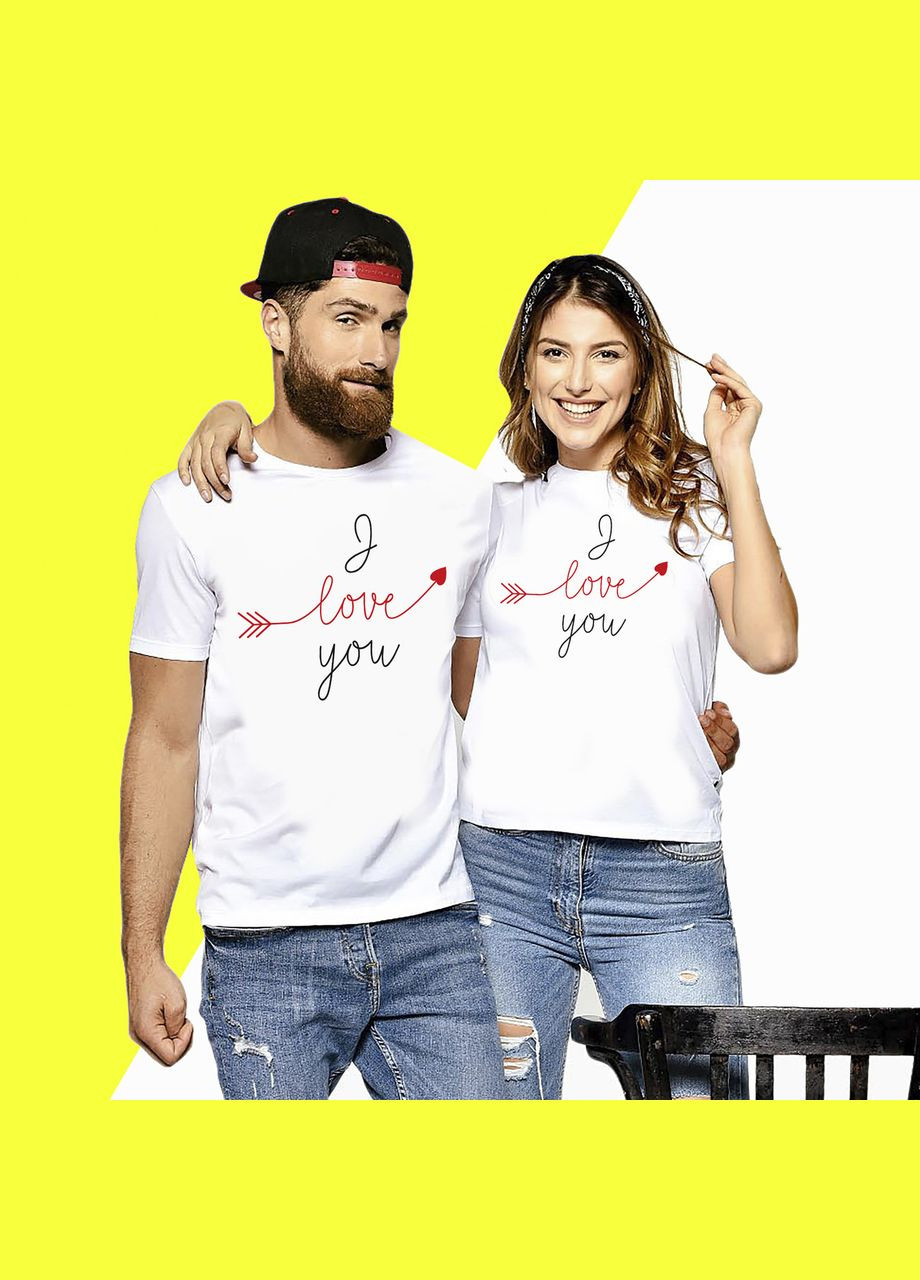 Парні футболки з принтом "I Love You (напис)" Кавун футболка (316344856)