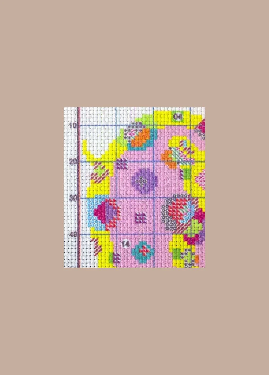 Набір для вишивання за нанесеною на канву схемою "Coloorful animal". AIDA 14CT printed 17*17 см Joy Sunday (313612956)