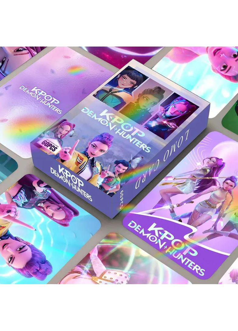 Набір карток Кпоп Мисливиці на демонів KPop Demon Hunters Румі, Міра, Зої, тигр Дерпі фотокартки карти 60 шт Shantou (373046838)