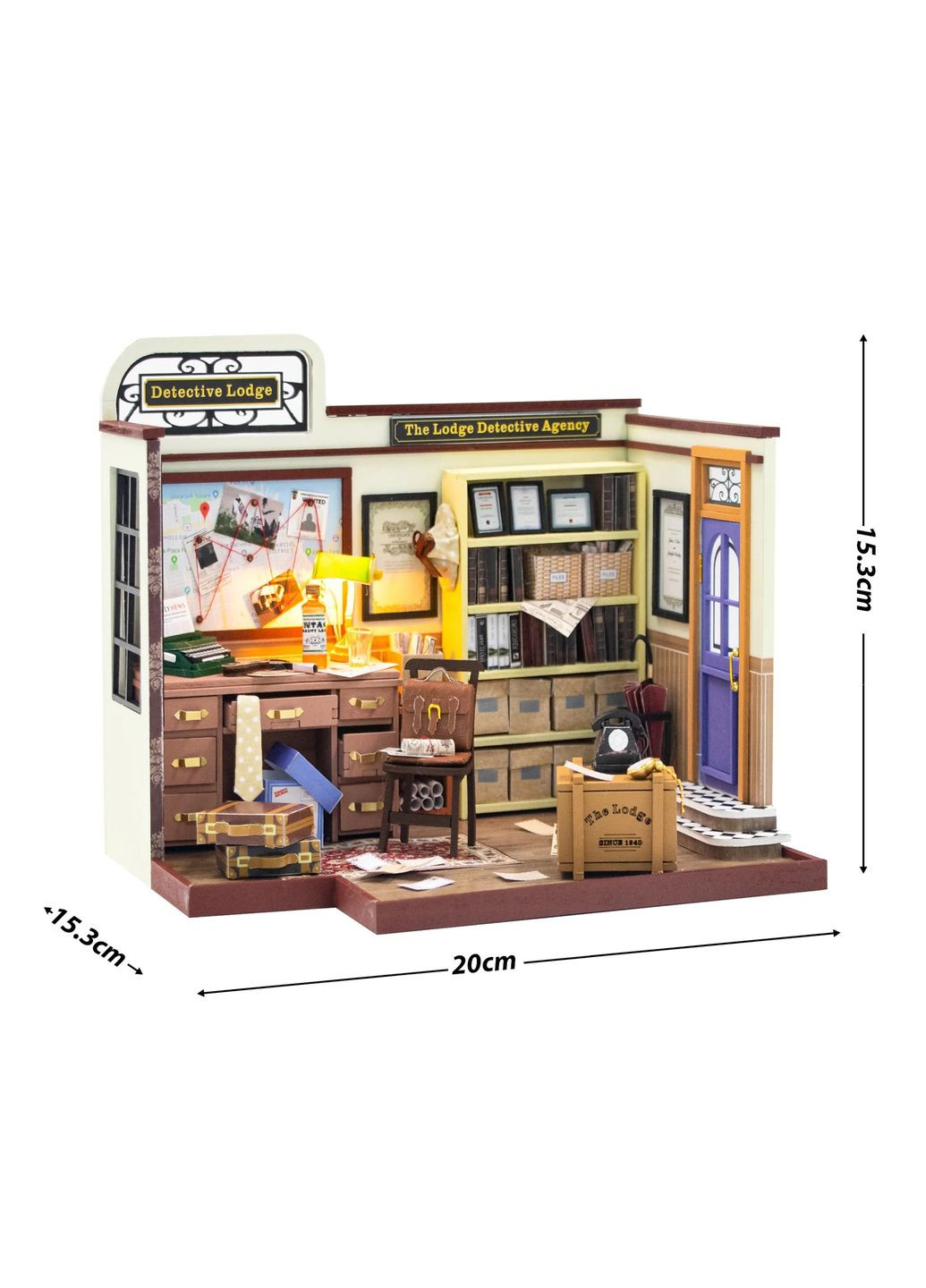 Румбокс Детективне агенство конструктор Detective Lodge DIY Book Nook PC2308 No Brand (362453120)