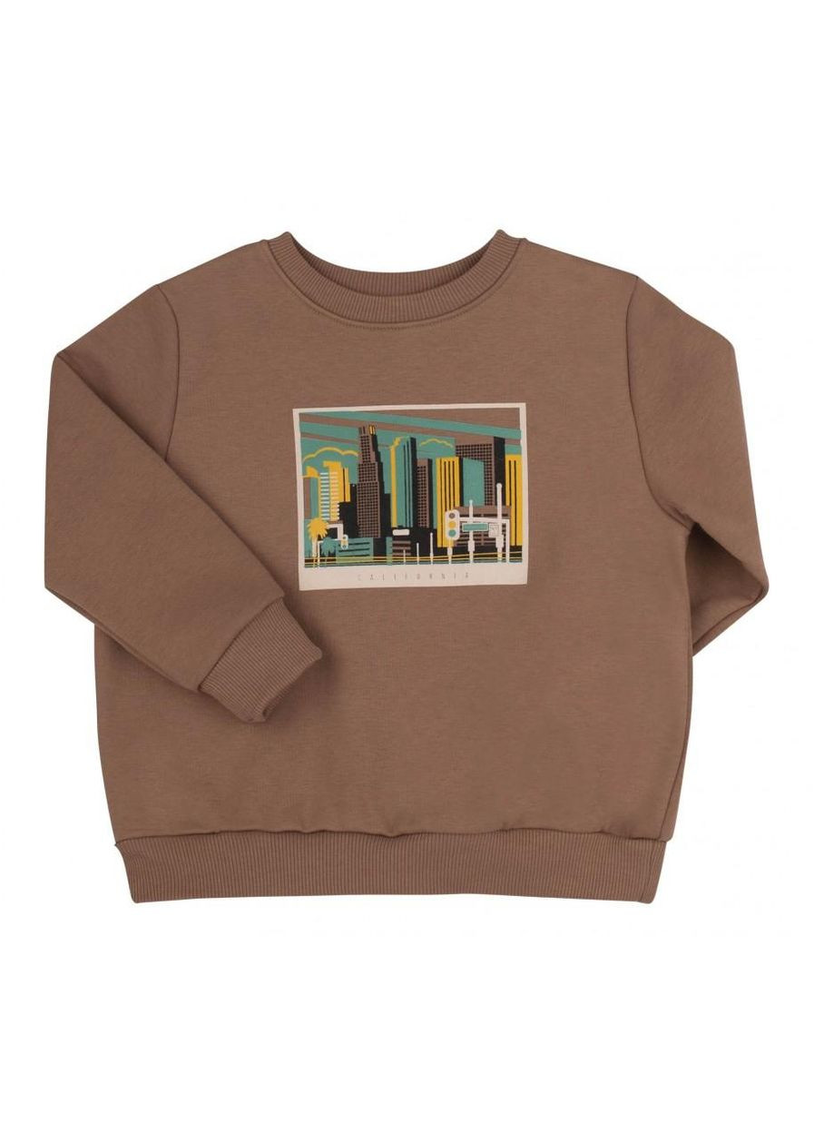 Бембі свитшот на флисе бемби дж352 коричневый коричневый