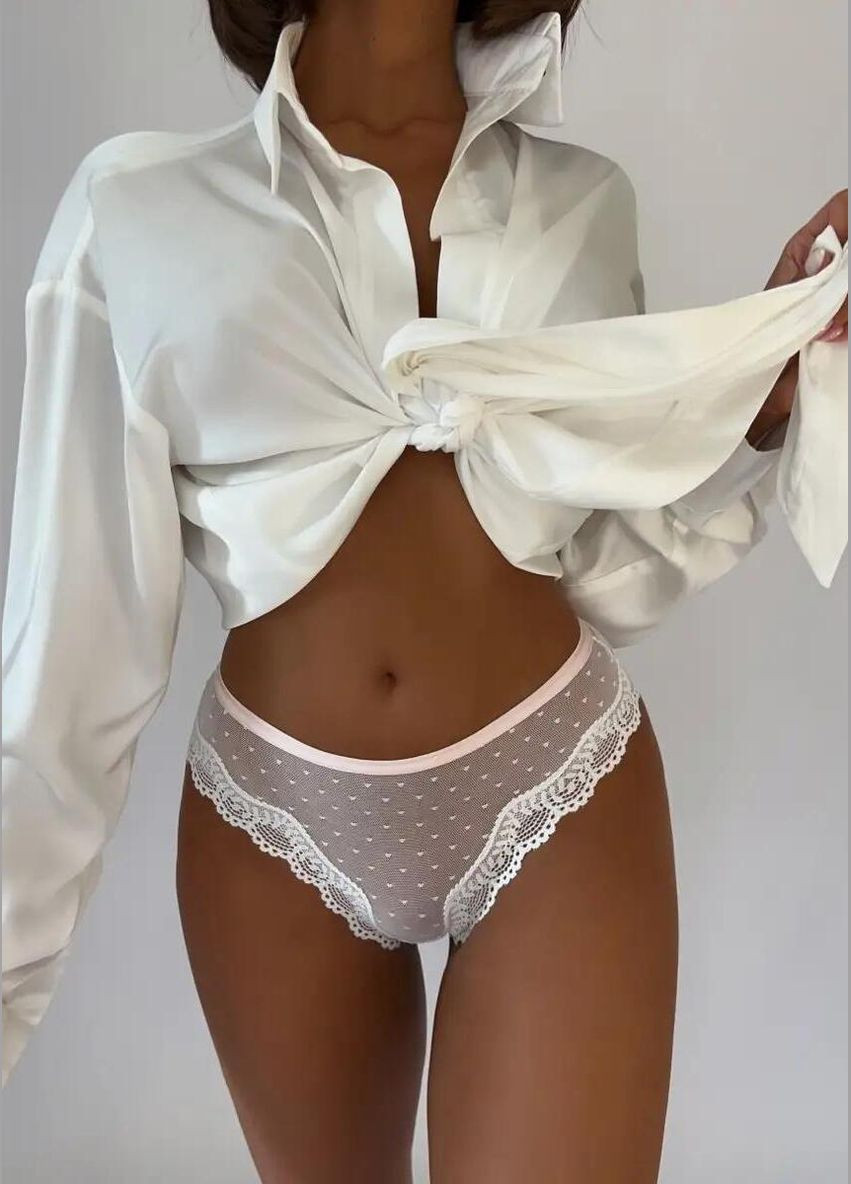 Соблазнительные кружевные трусики стринги с сердечками женское нижнее белье из кружева в мелкий принт сердечком вырезы на бедрах Cindylove (331769757)