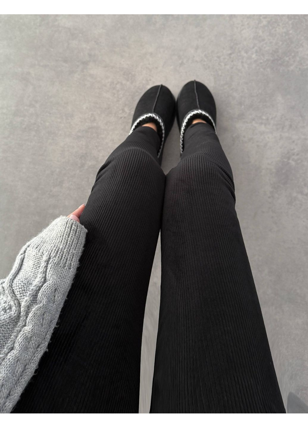 Черные зимние женские лосины FINO Mode