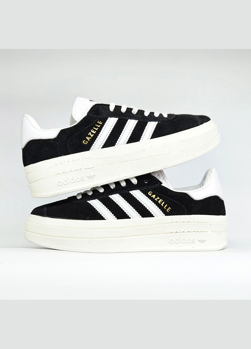 Кросівки жіночі Adidas Gazelle Bold black | Адідас Газель чорні No Brand чорні демісезони (307397812)