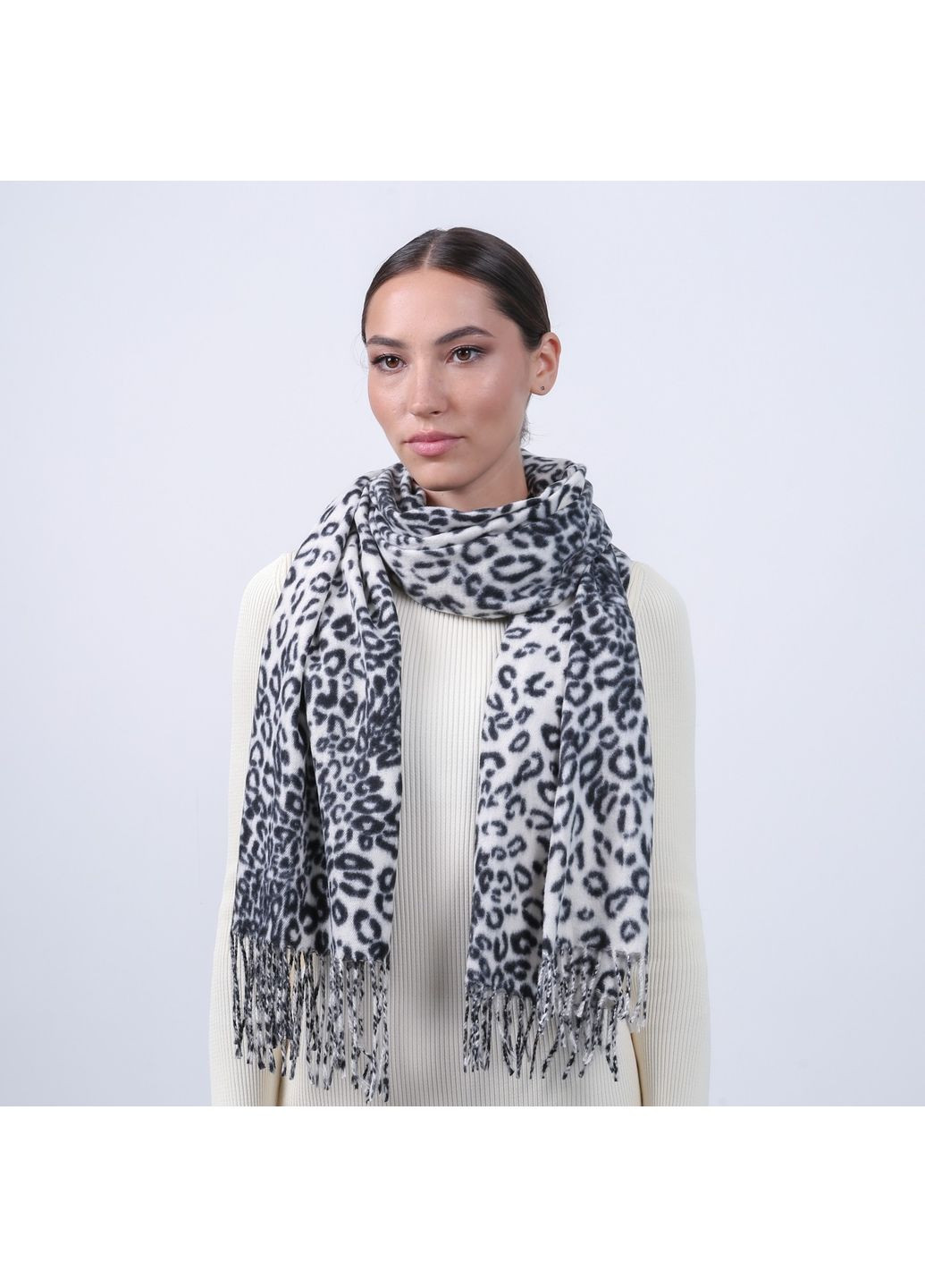 Палантин жіночий кашемір леопард РЕЯН-2 LuckyLOOK 921-399 (361230231)