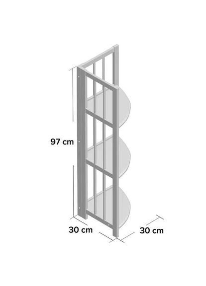 Стелаж кутовий з дерева Бішоптон охра (УСП-004104) No Brand (327868172)