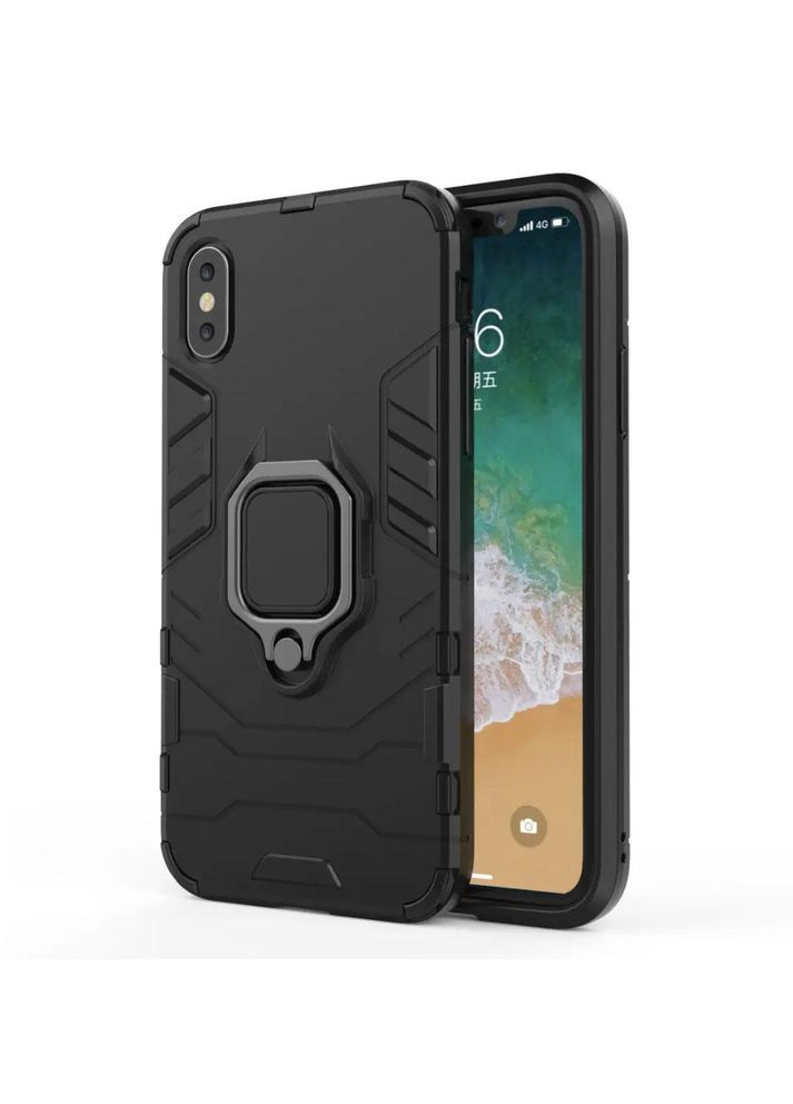 Чехол бампер Ring Armor для Apple iPhone X / iPhone Xs - Black Primolux (297057020)