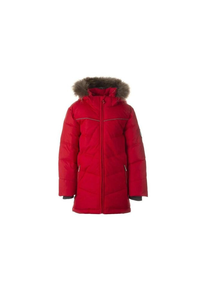 Красная зимняя куртка moody 1 17470155 красный 116 (4741468801315) Huppa
