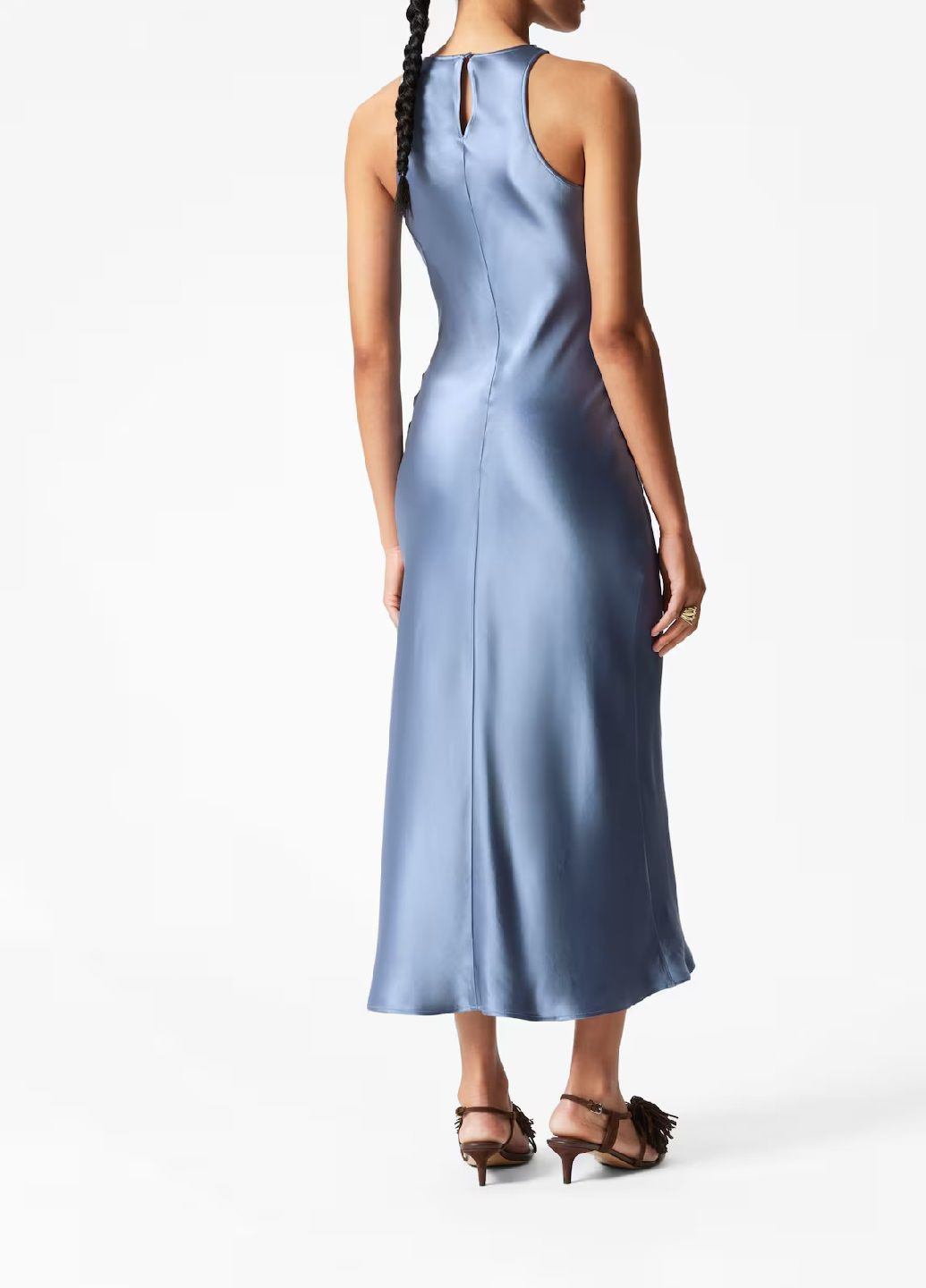 Синее коктейльное платье & Other Stories однотонное