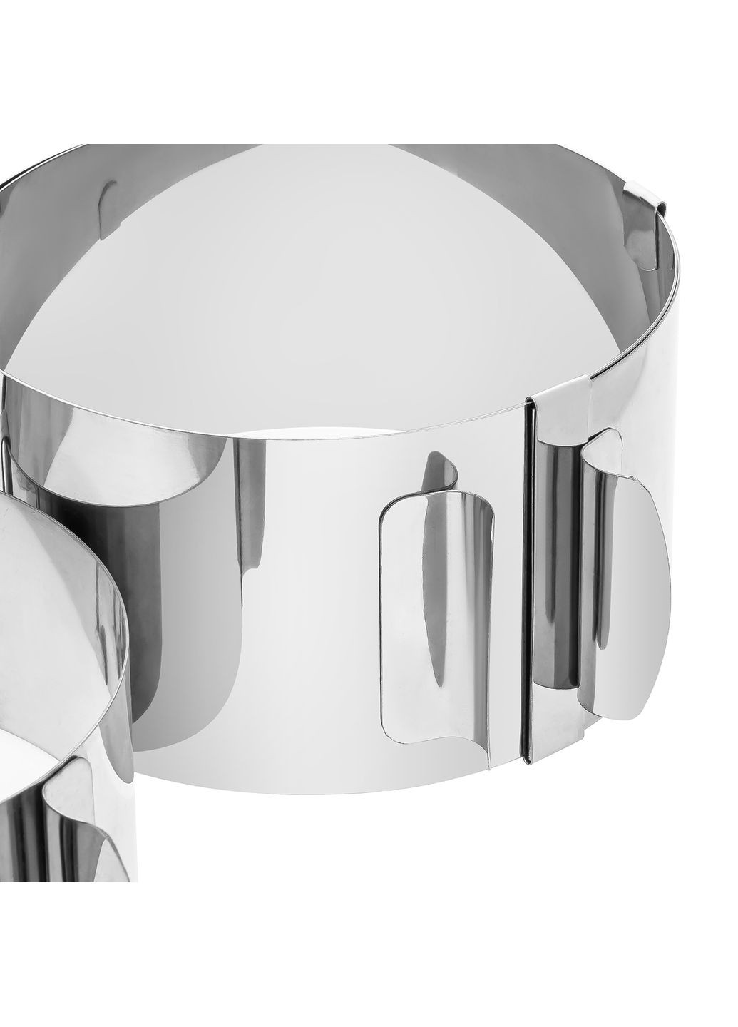 Раздвижная круглая форма кольцо для выпечки и сборки бенто-тортов и выкладки салатов 12-20 см 6.5 Master Class (293849514)