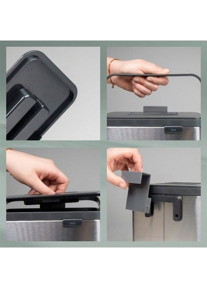 Ведро для органических отходов Plata 2.1л Silver (12129) Kela (338378353)