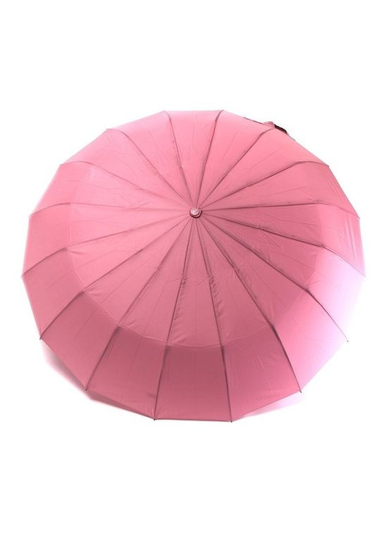 Зонт автомат женский №918 однотонный на 16 спиц Розовый Toprain (280915923)