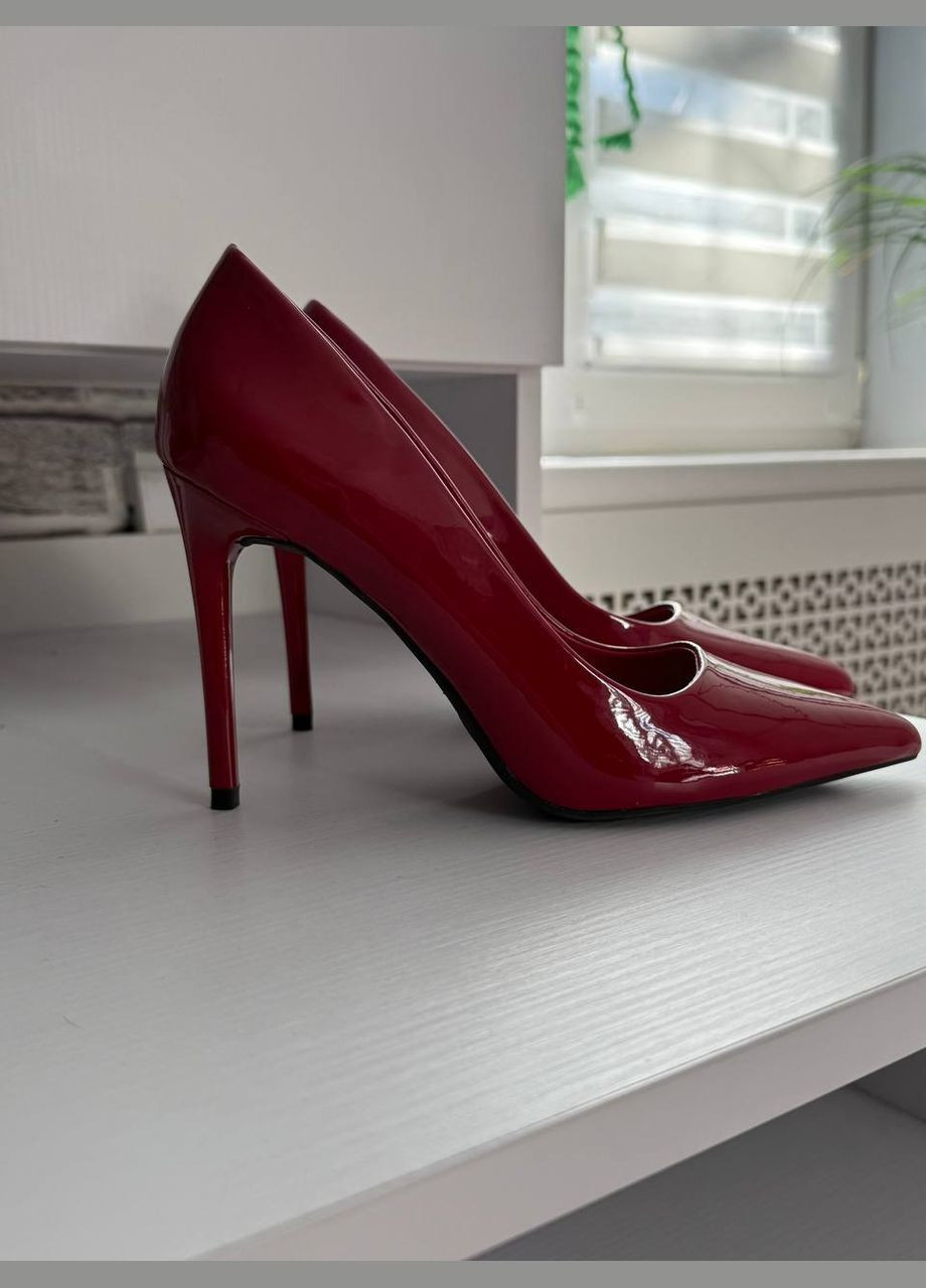 No Brand Женские лаковые туфли лодочки на каблуке шпильке лодочки бордовый з искусственная кожа, — всесезон (326770811)