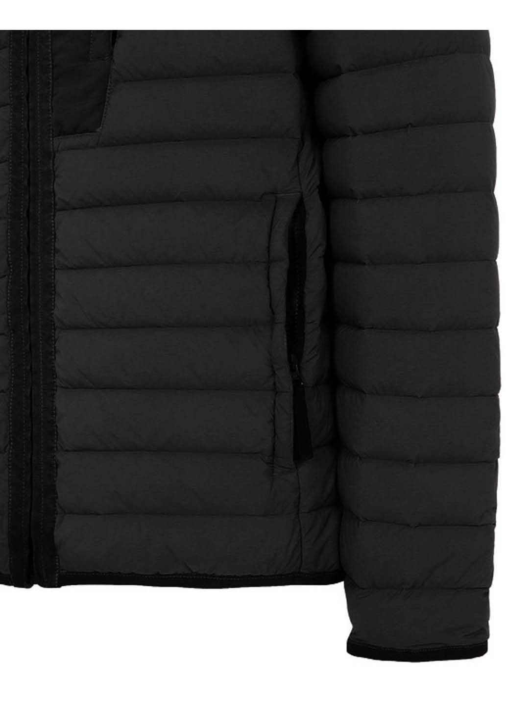 Чорна демісезонна куртка 41225 loom woven down chambers stretch nylon tc Stone Island