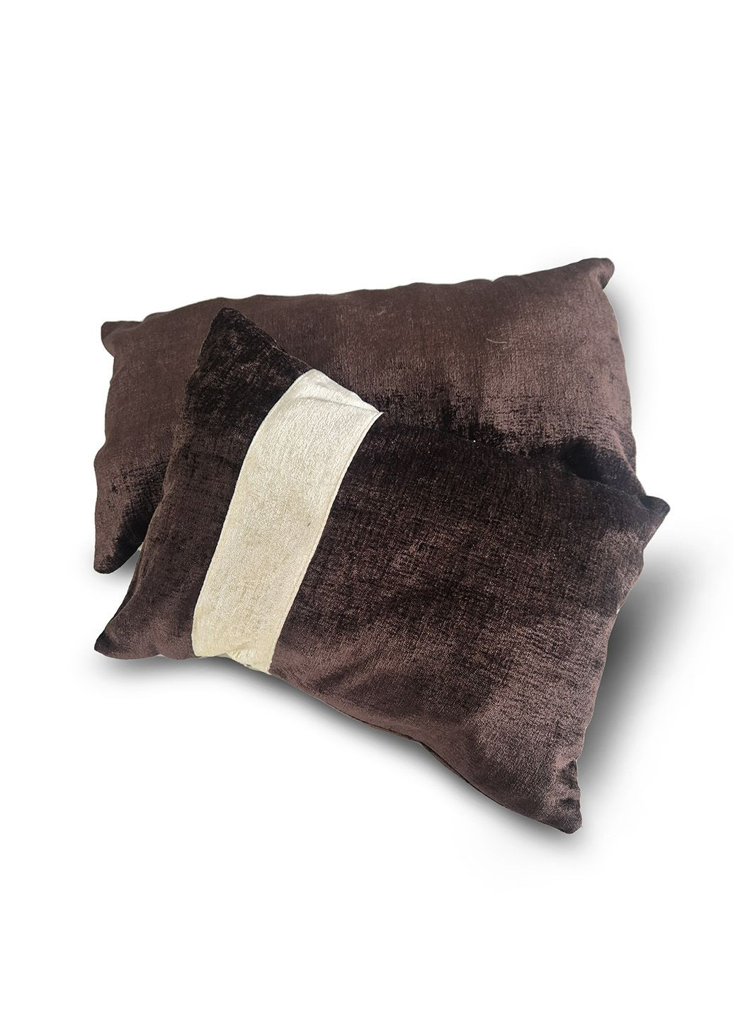Комплект декоративних подушок 2шт шоколадний з молочним (п_0707) Firanka Simple (315319291)