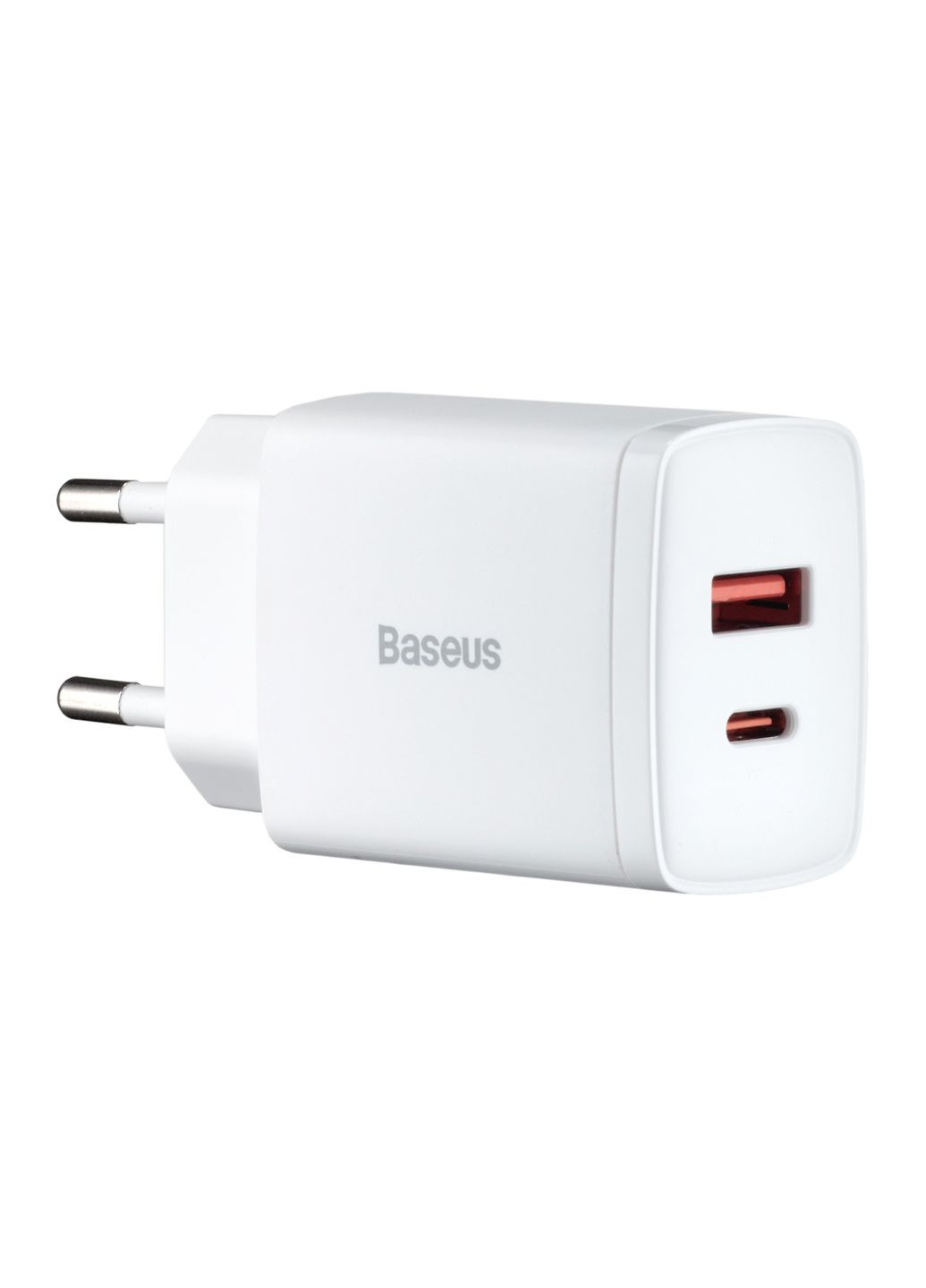 МЗП Compact Quick Charger 20W QC + PD (1Type - C + 1USB) Білий Baseus (297454209)