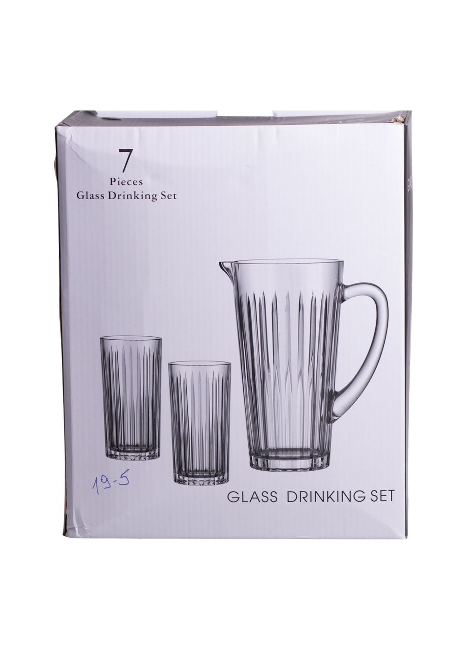 Глечик 1.2 літра зі склянками 6 штук по 320 мл графин для компоту соку води лимонаду Yiwu (354203267)