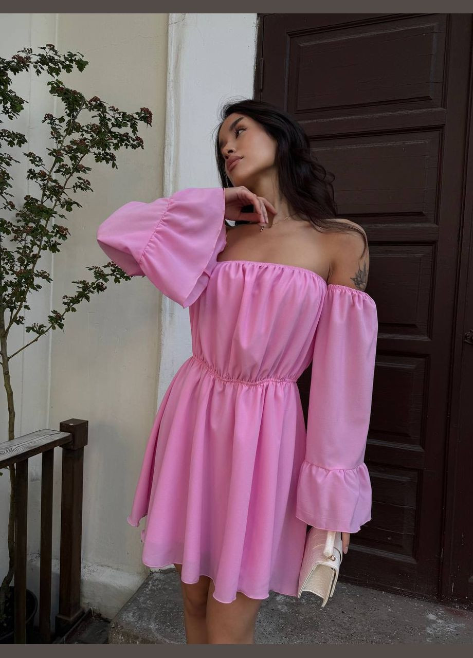 Рожева кежуал сукня N.Family однотонна