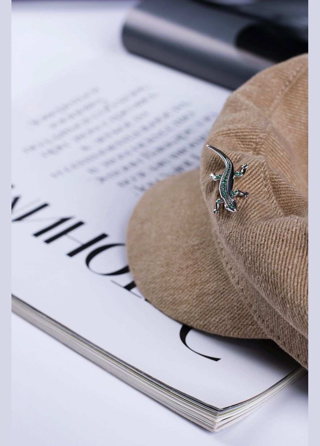 Серебряная брошь Ящерица (9506) IRIJ (340334264)