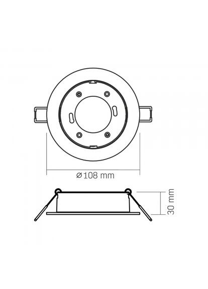 Светильник под лампу GX53 врезной Белый (VLSPF27R-W) (VL-SPF27R-W) Videx (305756267)