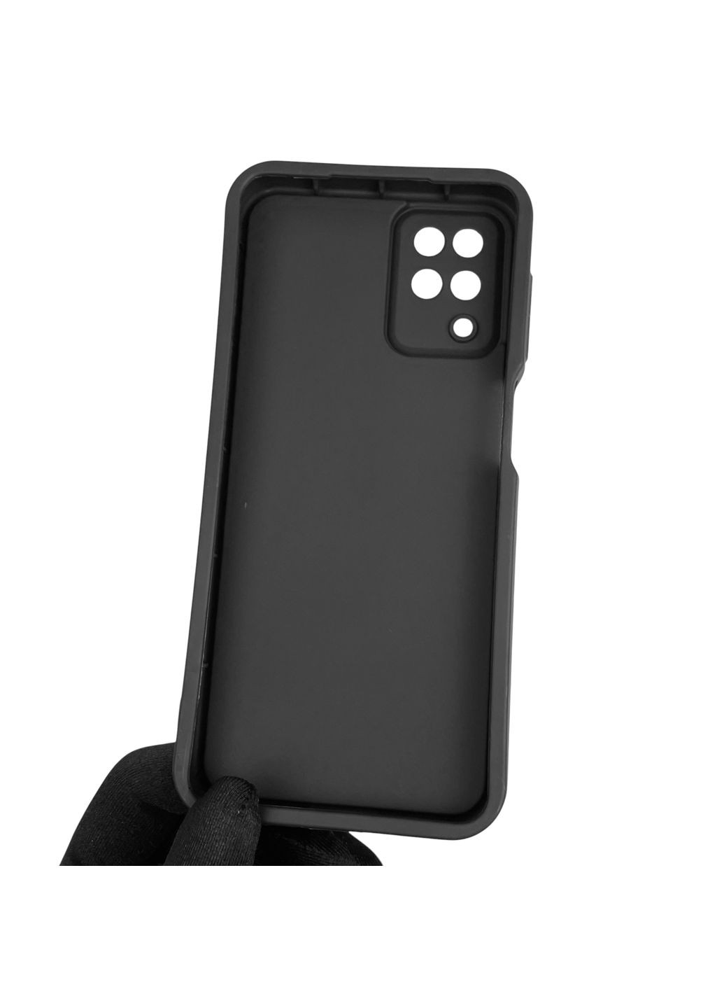 Чехол силиконовый Soft Touch с 3D принтом для Galaxy M12 (SM-M127F) черный (Полная защита камеры) Samsung (371652838)