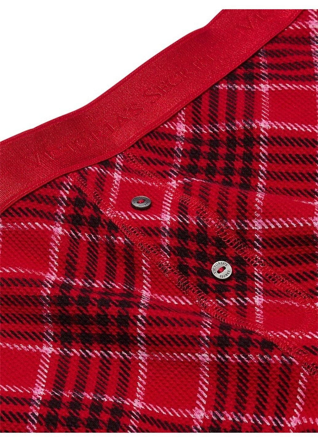 Красная всесезон хлопковая пижама thermal long pajama set Victoria's Secret