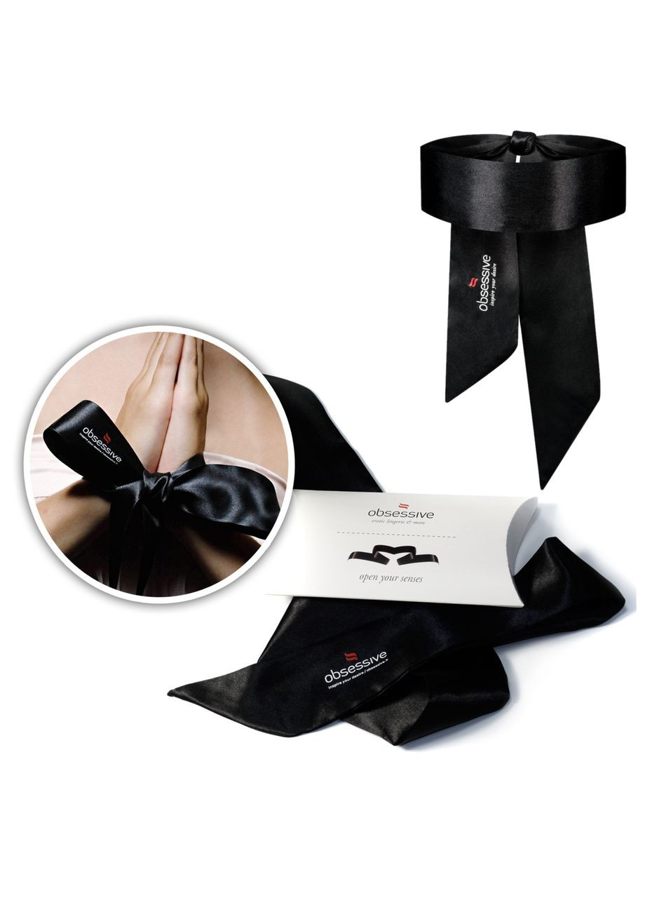 Пов'язка на очі або руки чорна "Opaska" (стрічка) Obsessive (302820478)