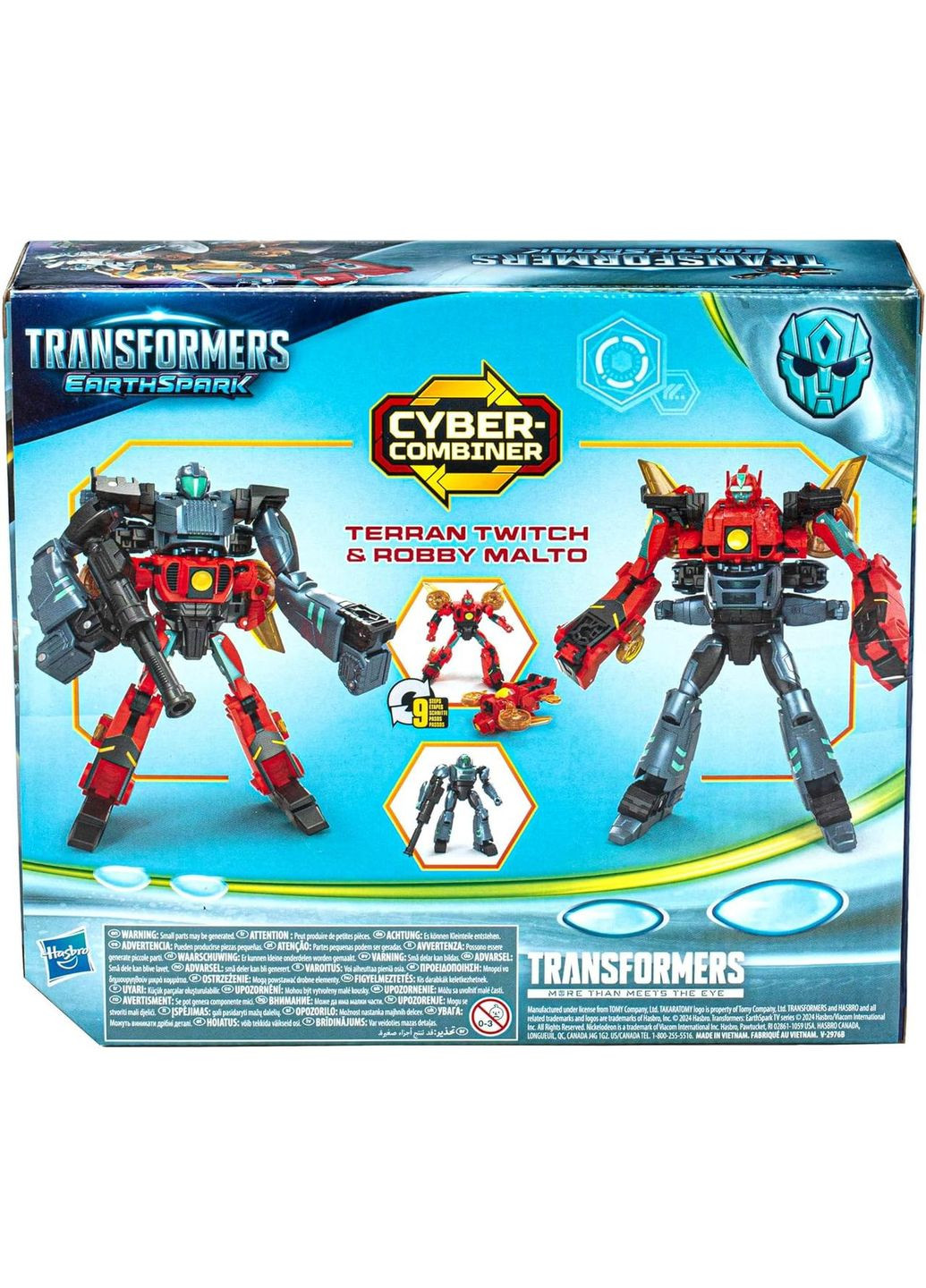 Трансформери EarthSpark Cyber-Combiner: Терран Твіч та Роббі Малто Hasbro (372012172)