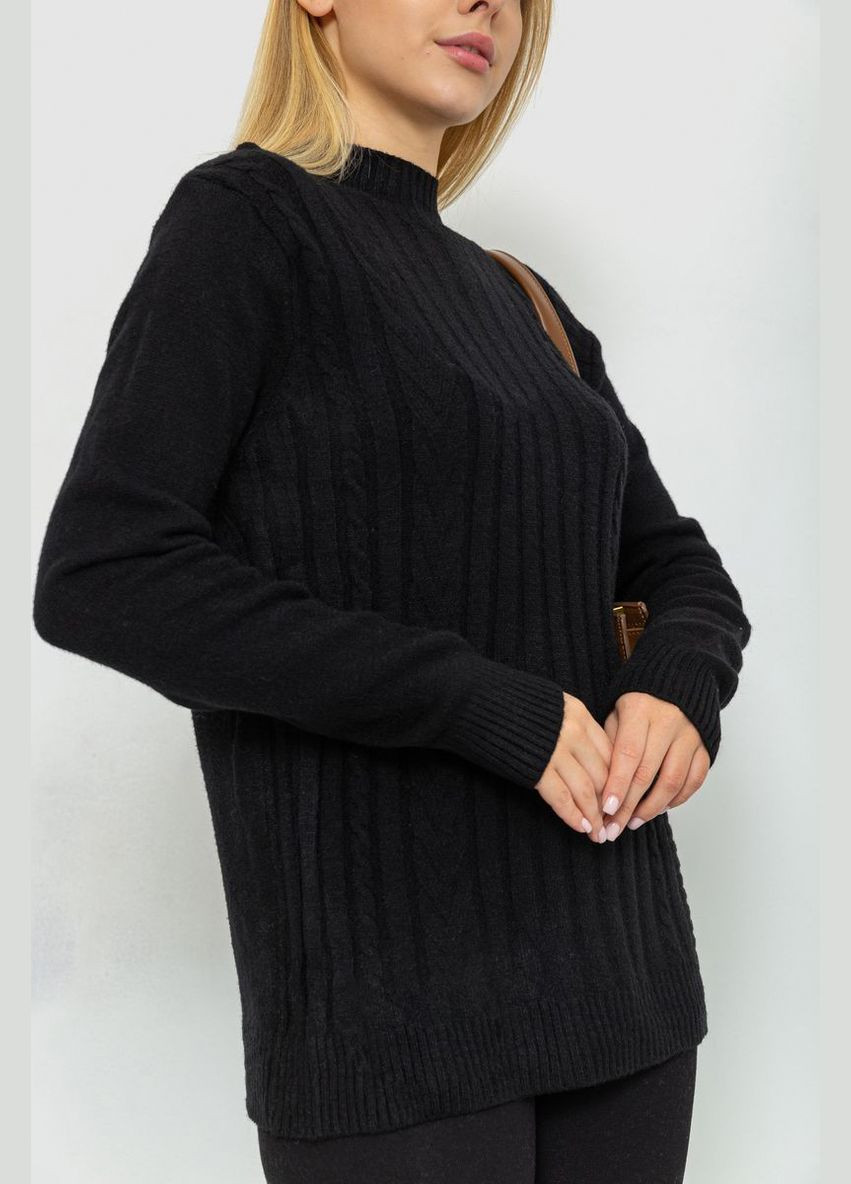Черный зимний свитер женский, цвет светло-пудровый, Ager