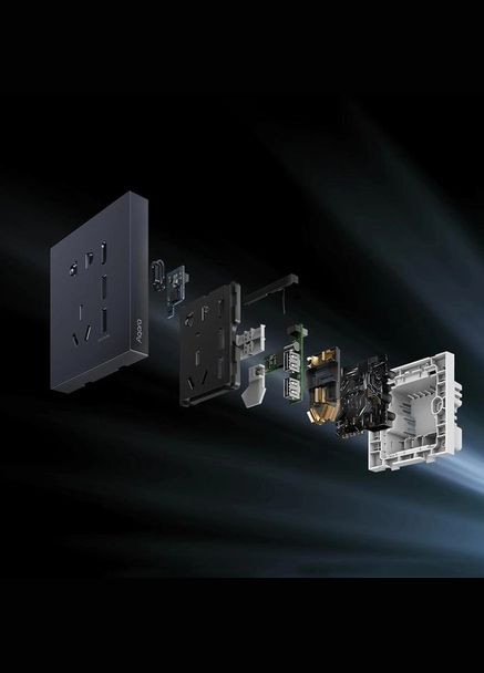 Розумна розетка Aqara H1 Smart Socket USB Zigbee 3.0 (QBCZ15LM) сіра Xiaomi (293346063)
