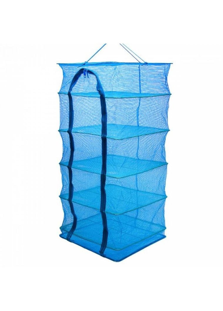 Сетка складная подвесная сушилка компактная с молнией 5 ярусов для сушки рыбы, овощей, грибов и фруктов 100×50×50 см No Brand (361161772)