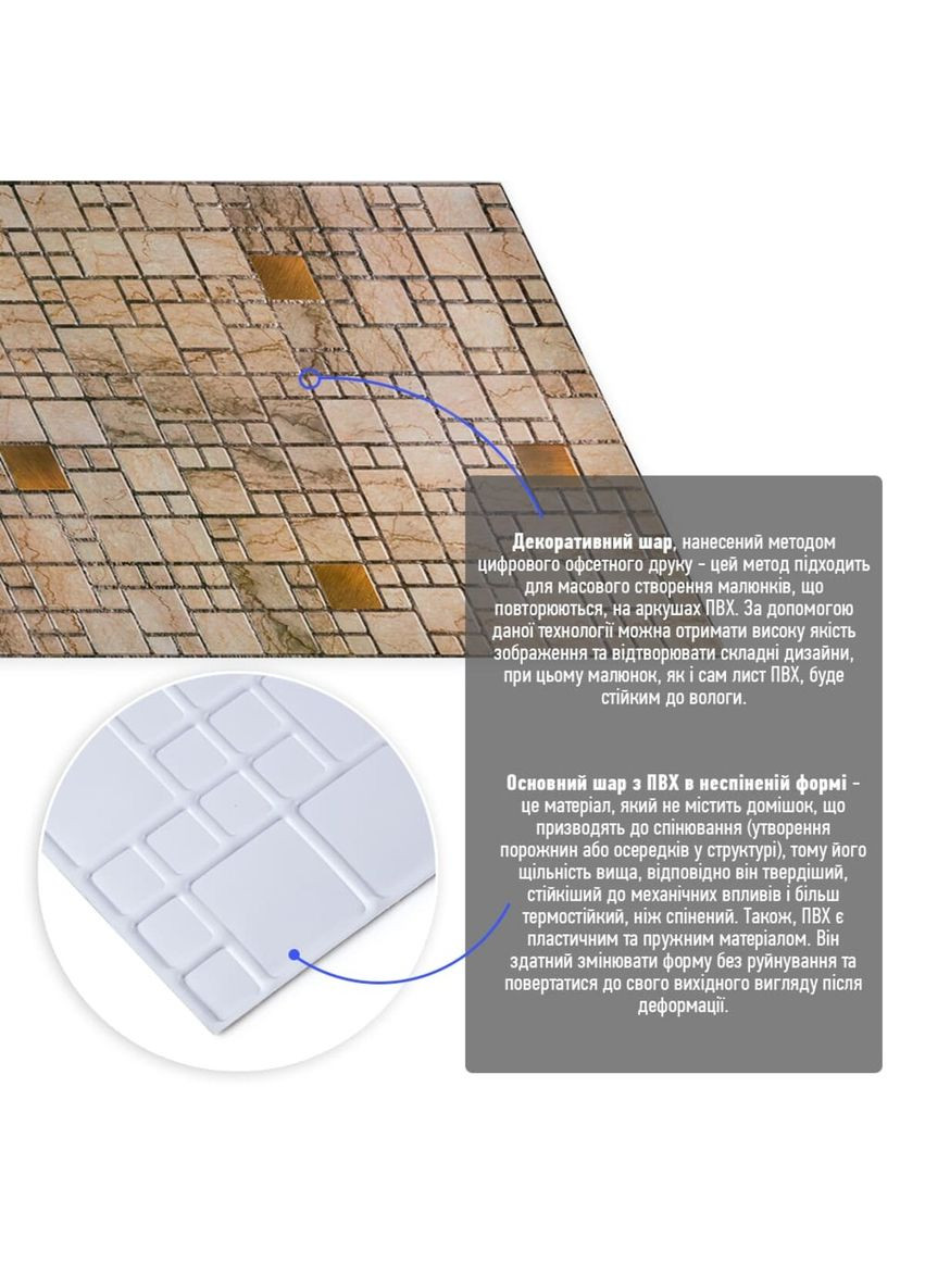 Декоративна ПВХ панель 960х480х4мм SW-00002479 Sticker Wall (362095226)