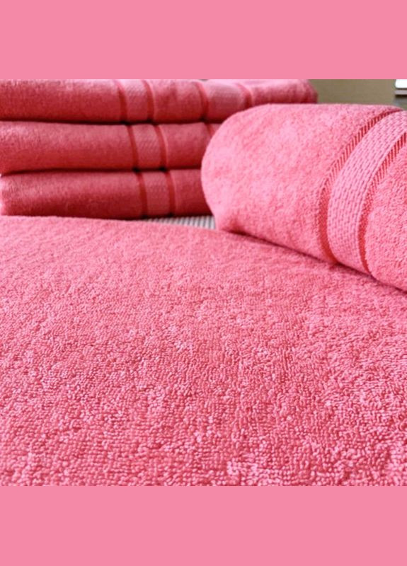 Fadolli Ricci полотенце махровое — коралловое 70*140 (400 г/м²) розовый производство -