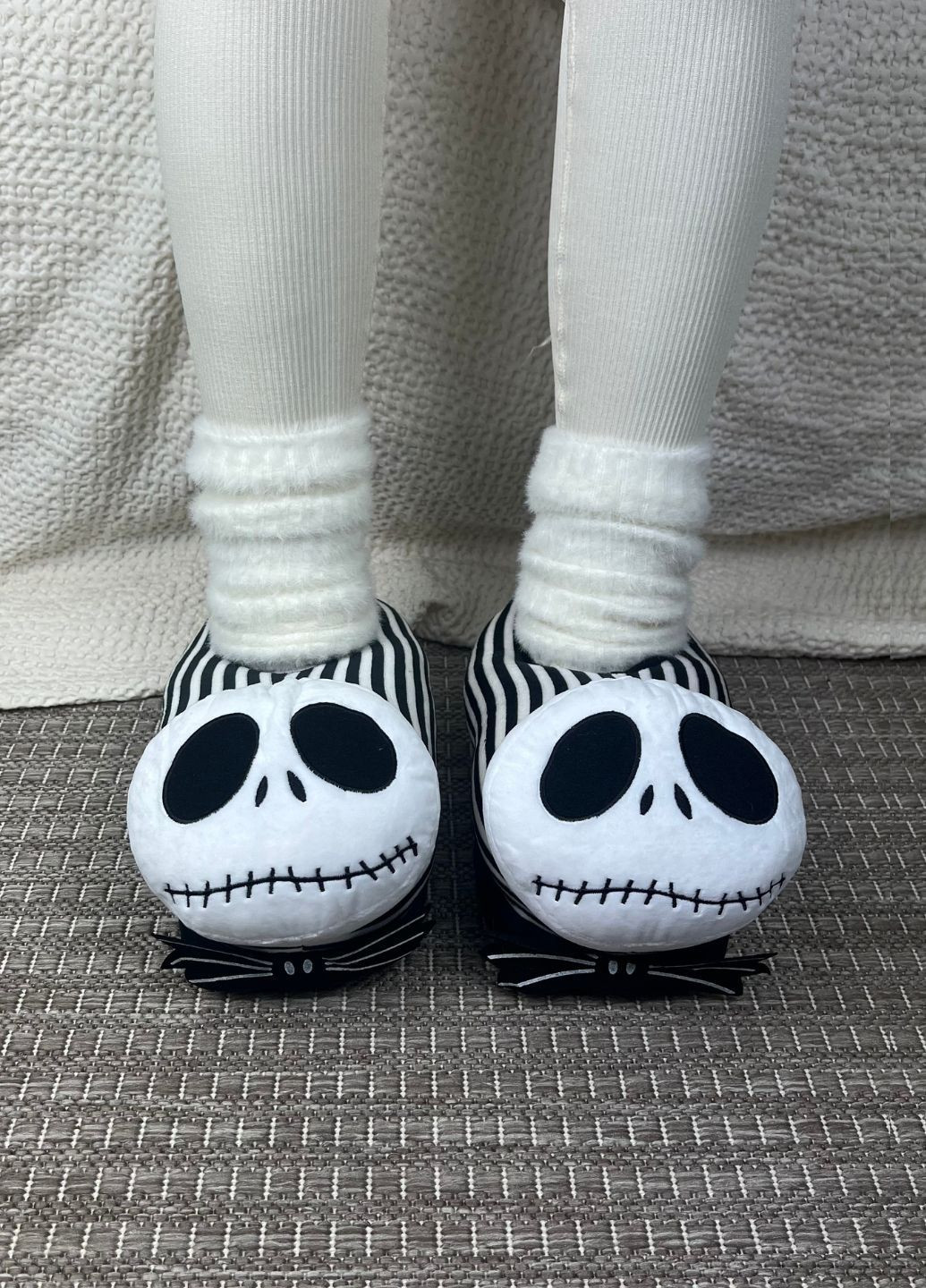 Жіночі домашні тапочки Скелетон плюшеві з антиковзною підошвою My Kigu (366874070)