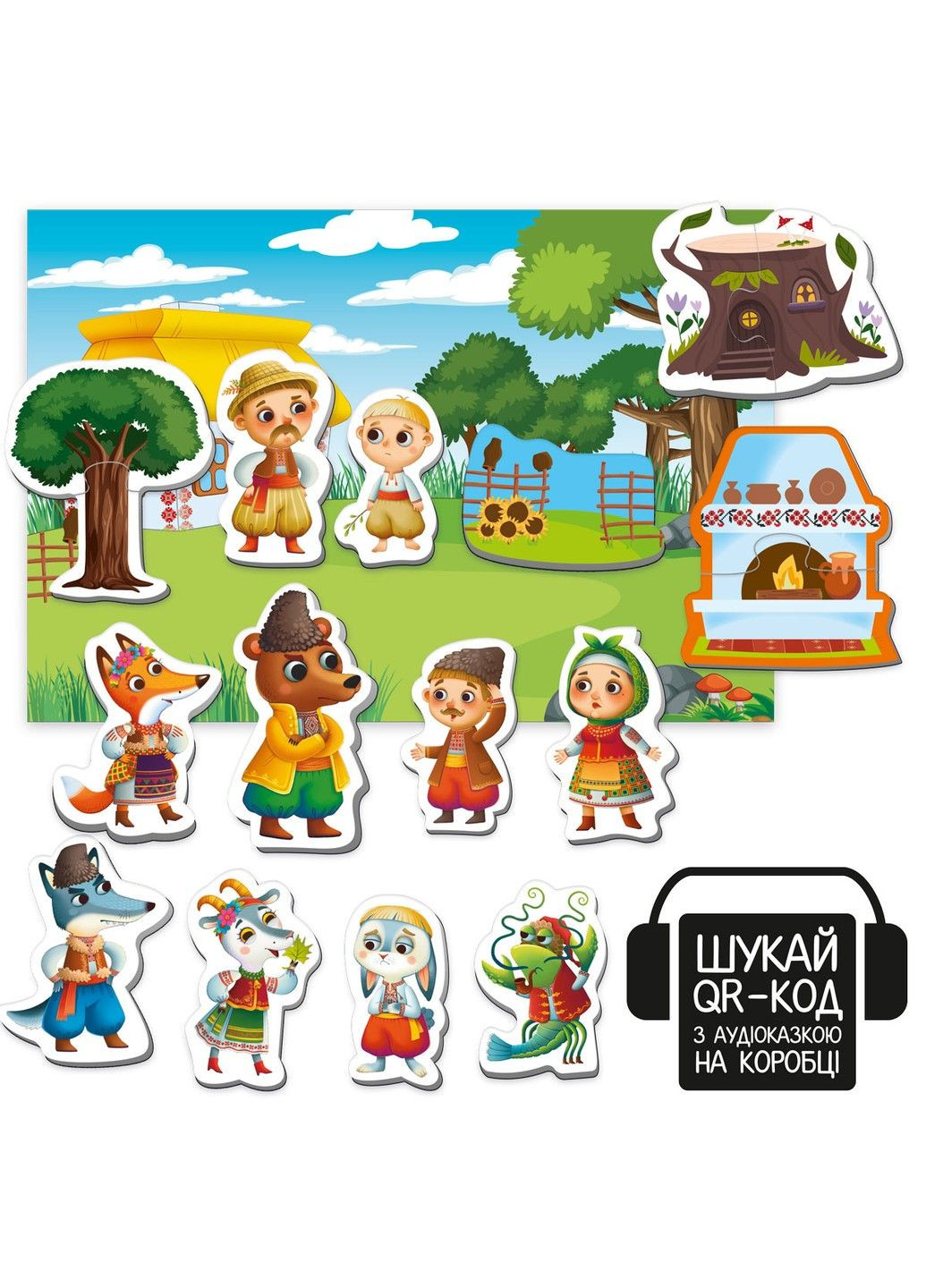 Магнітний театр з аудіоказкою Казкові голоси "Коза-дереза" Vladi toys (322770933)