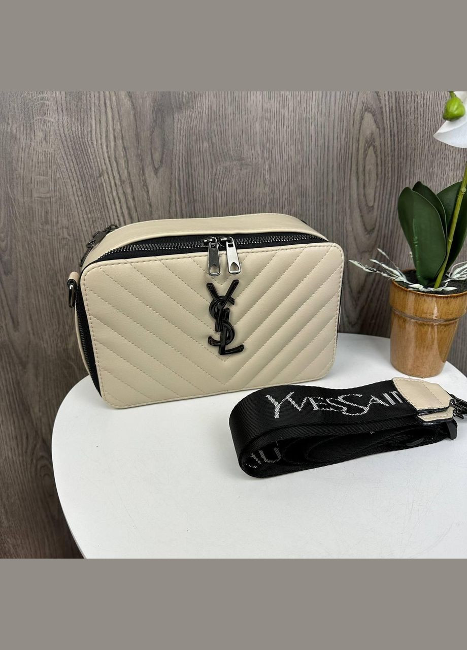 Стильная каркасная мини сумочка для девушек стеганая экокожа молочная (sku_1557Л) No Brand (330575597)