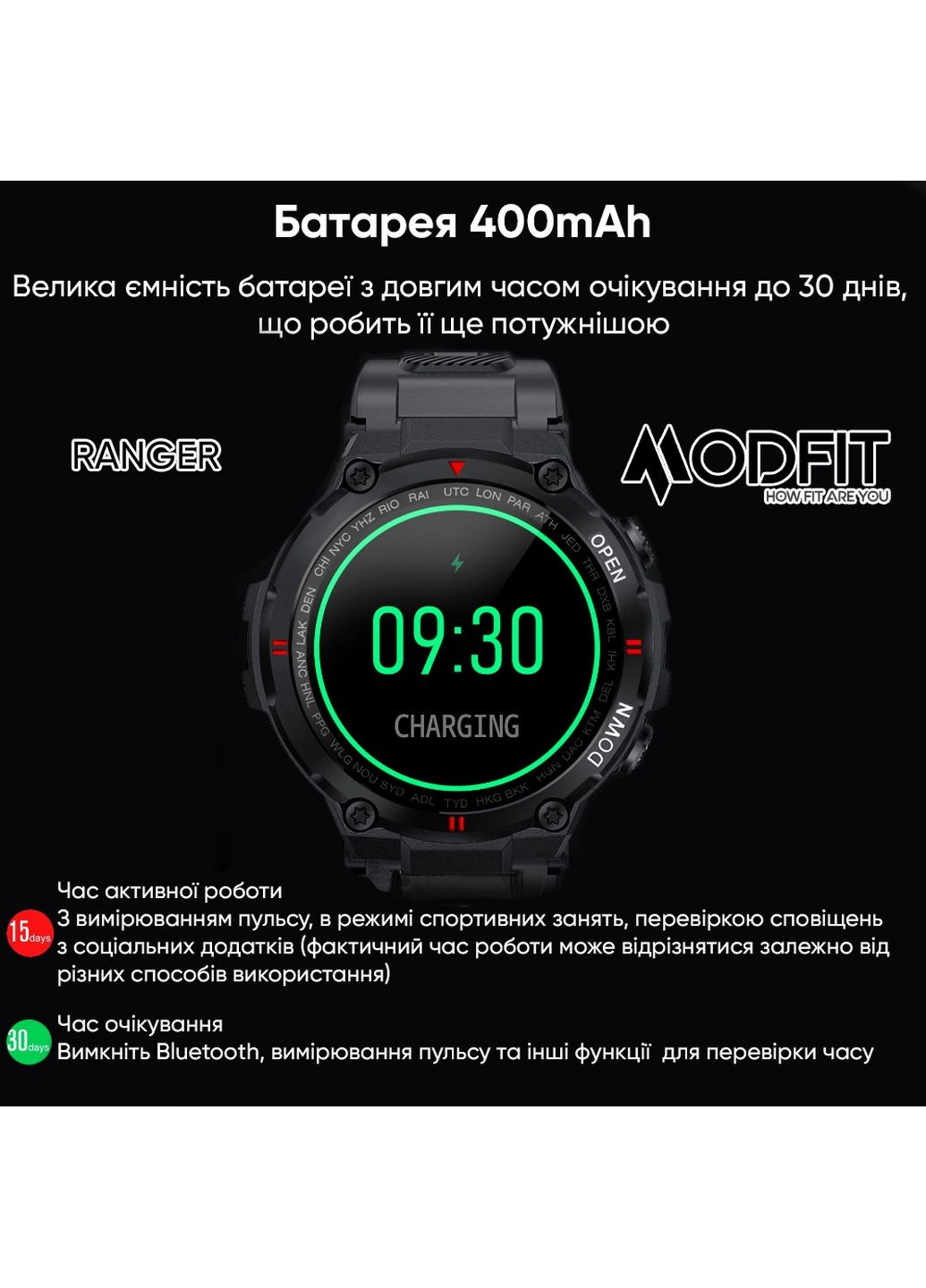 Чоловічий наручний годинник Modfit (371762621)