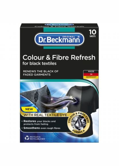 Серветки для прання шт. (4008455558615) Dr. Beckmann 2 в 1 для поновлення чорного кольору та тканини 10 (275092703)