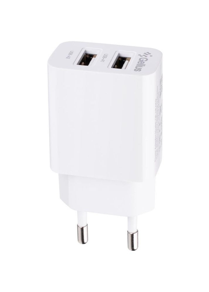 Сетевое зарядное устройство, 2 USB, 12 Вт, Simple GP-HC059/Классический зарядный адаптер для смартфонов/Блик для зарядки Gelius (370258677)