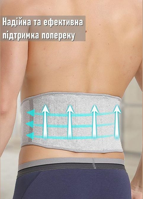 Універсальний Бандаж поперековий BDA Зігрівальний. L/85-95см. Сірий. Поперековий корсет. Bd NLKS (308359163)