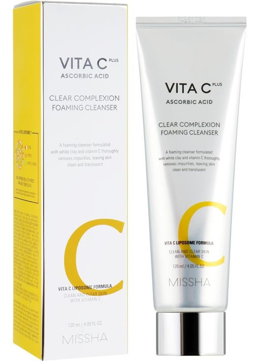 Очищающая пена для умывания Vita C Plus Clear Complexion Foaming Cleanser 120ml (800765-8881) MISSHA (368620482)