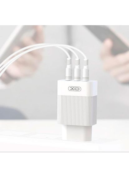 Зарядное устройство L72 30W + кабель Lightning White (XOL72i-WH) XO (316578649)