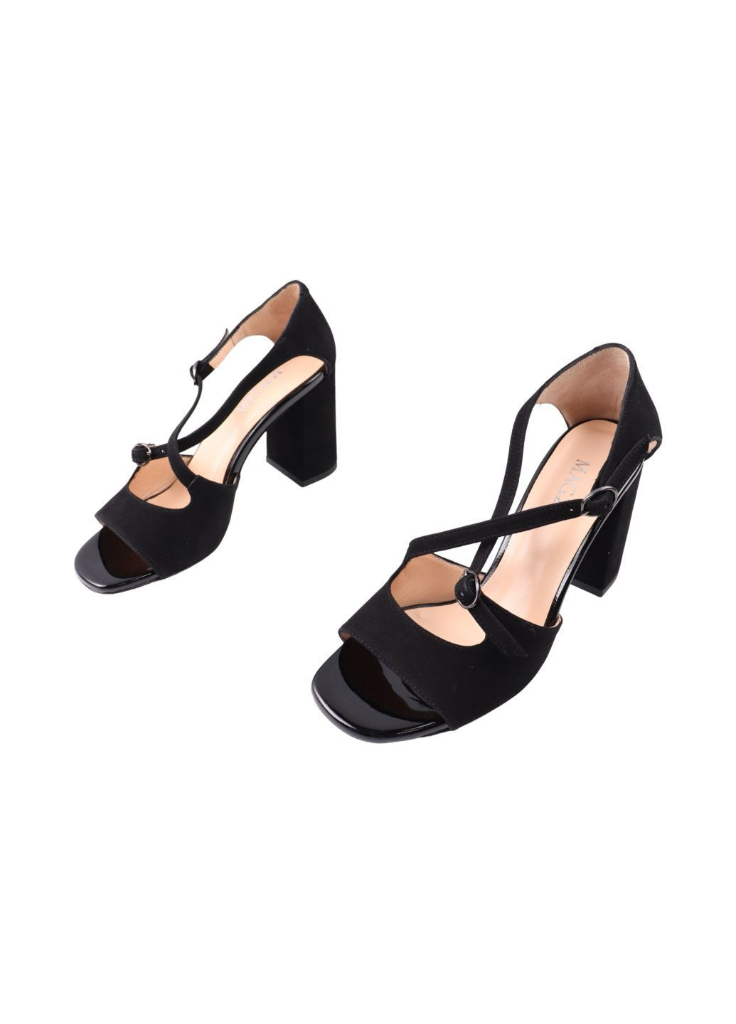 Черные босоножки женские черные натуральная замша Magza