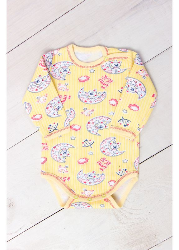 Утепленный ясельный боди для девочки (с длинным рукавом) с рисунком (p-8832) Носи своє (363043258)