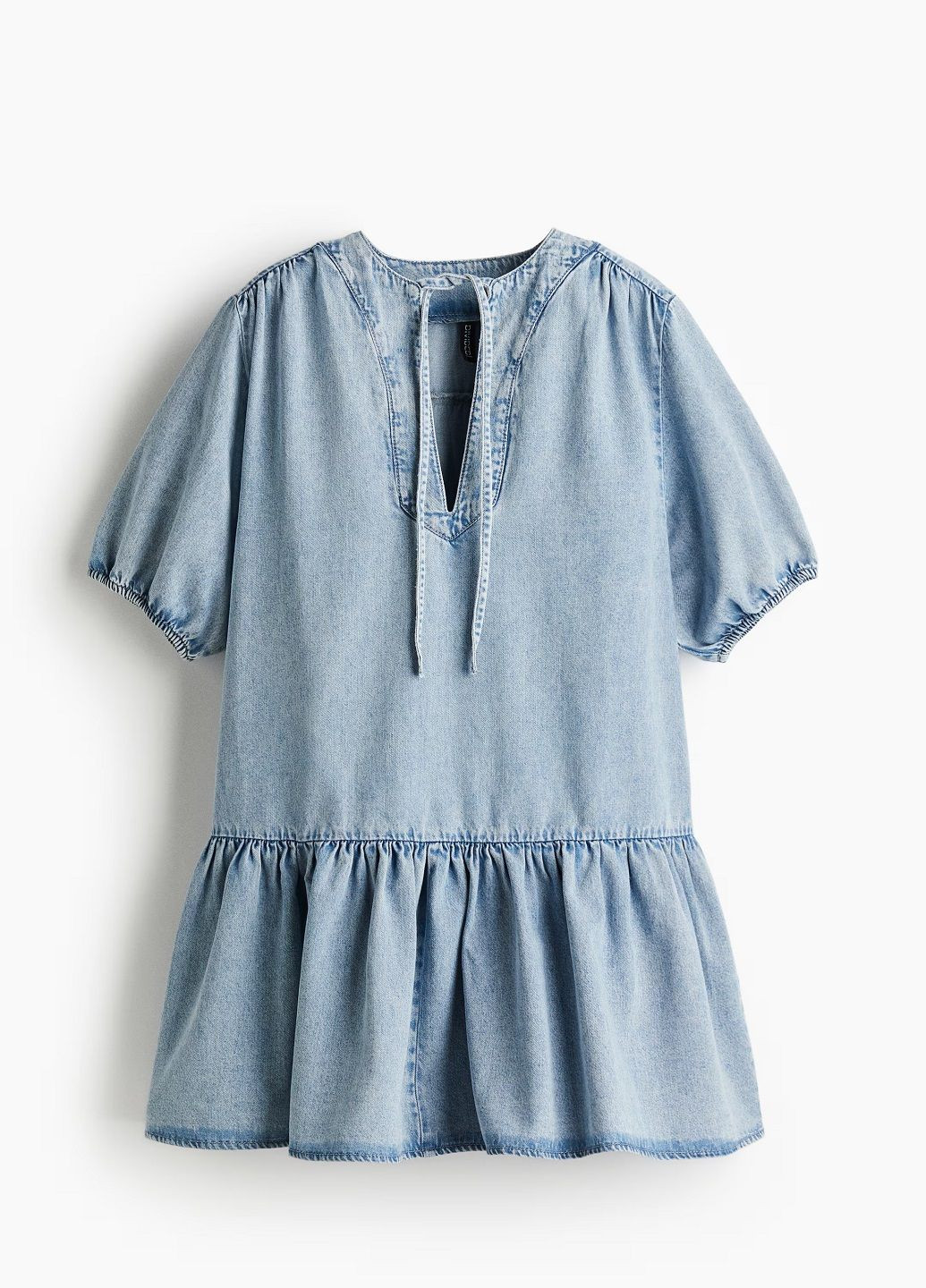 Світло-блакитна сукня H&M однотонна