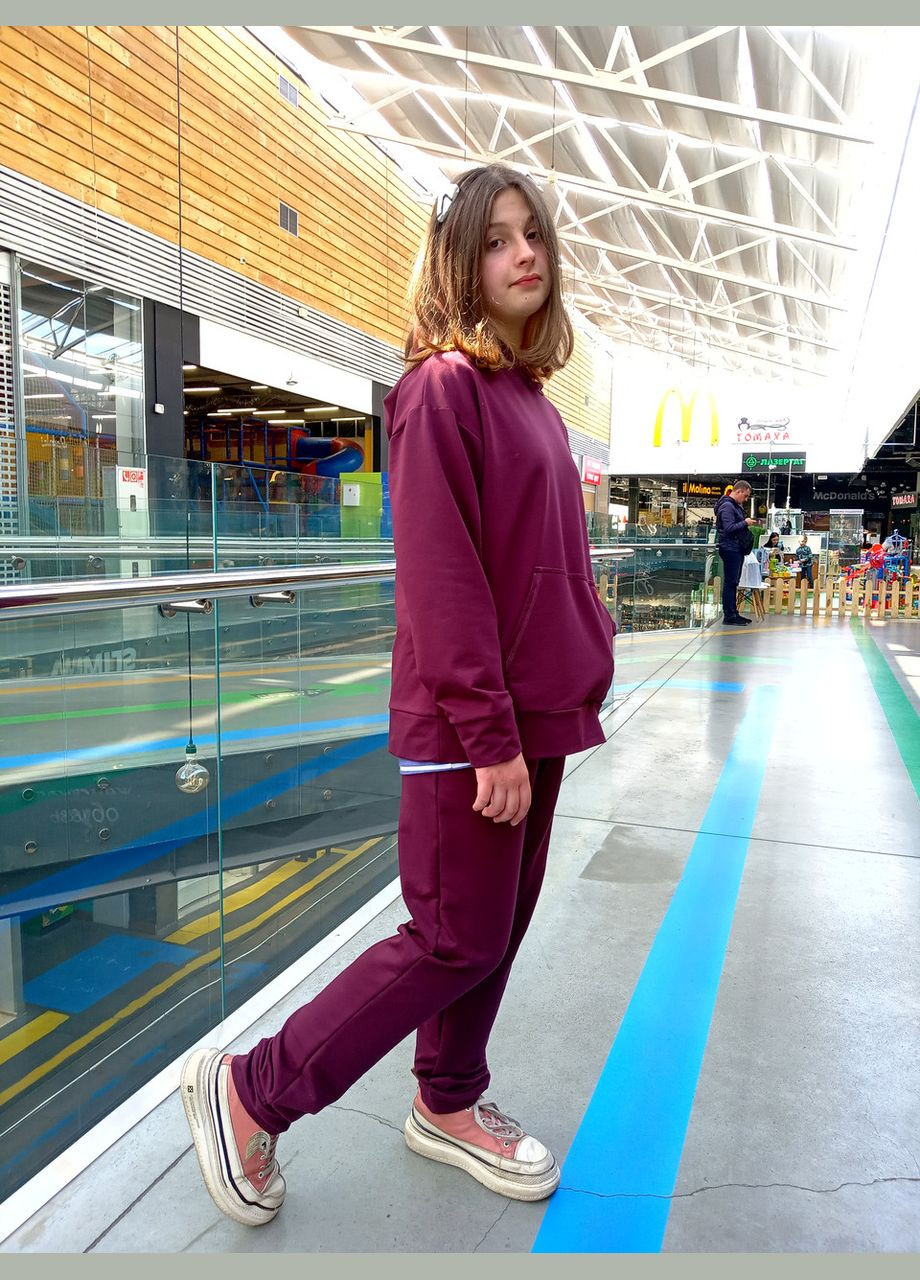 Женский спортивный костюм цвета "марсала" трикотажный 2 Льва (358068550)