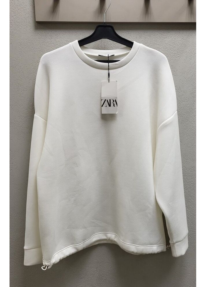 Белый свитшот оверсайз 1058/163 Zara (370205191)